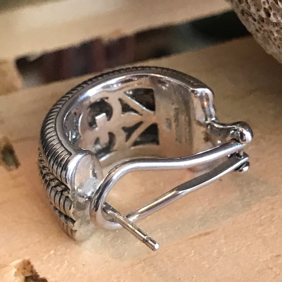 Judith Ripka half hoop earrings - Picture 3 of 4